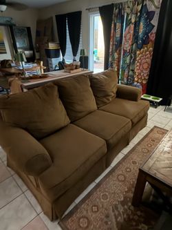 Brown Pottery Barn Sofa