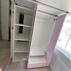 Twin IKEA loft bad with desk and storage