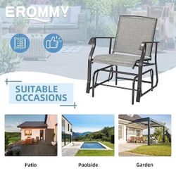 New Metal Outdoor Rocking Chair, Porch Swing Glider Chair