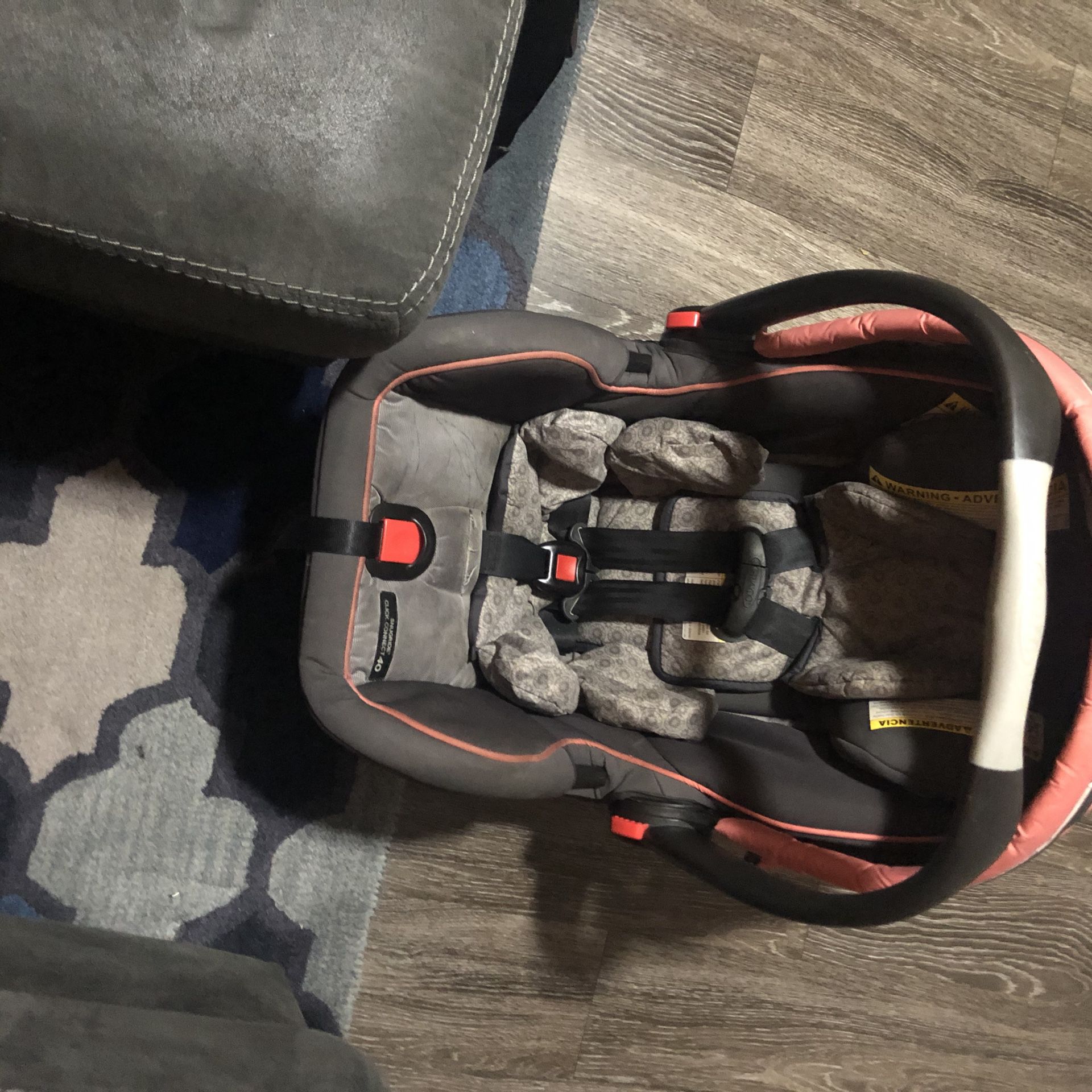 Baby car seat and base $45