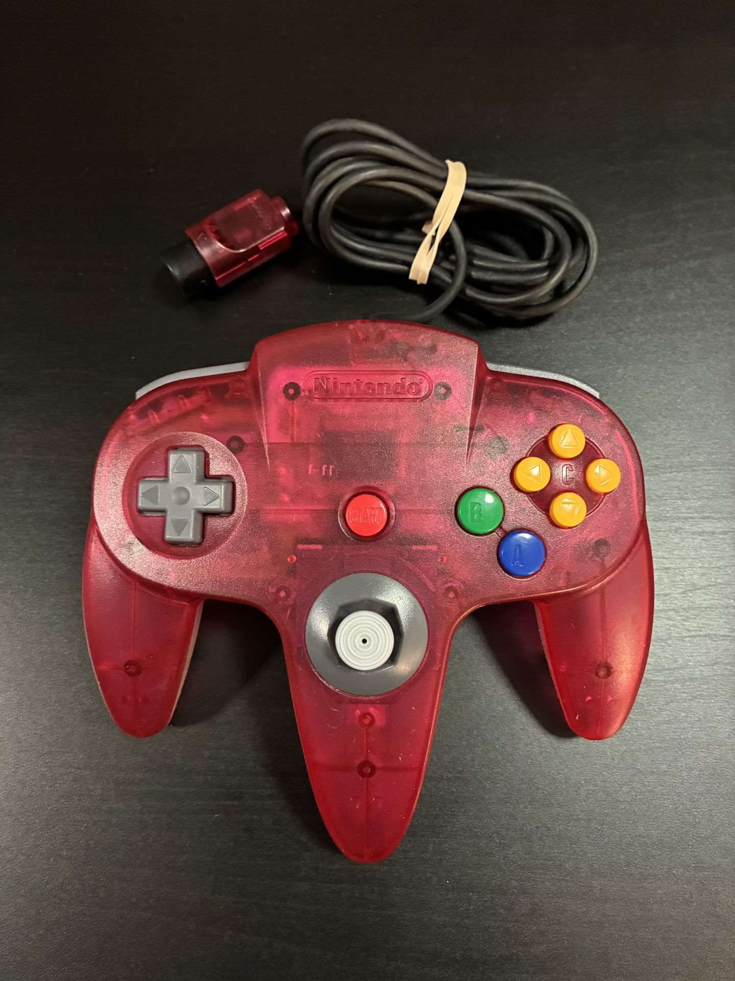 Clear Red Nintendo 64 Controller 9/10 Stick