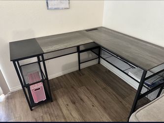 L Shaped desk With outlets