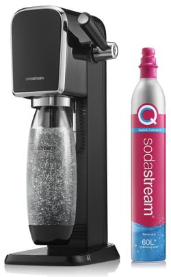 SodaStream Art Sparkling Water Maker (Black) with CO2 and Dishwasher Safe Bottle