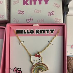 Hello Kitty Gold Plated Rainbow necklace