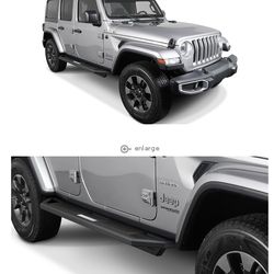 LA Zona Auto Parts 2018 to 2025 Jeep Wrangler four door side step running boards estribos 4 puertas