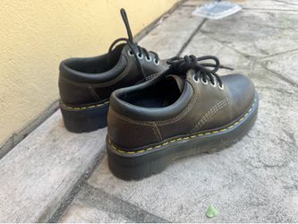 dark brown platform dr. martens size 8