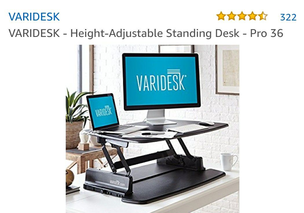 VARIDESK- Height Adjustable Standing Desk- Pro 36