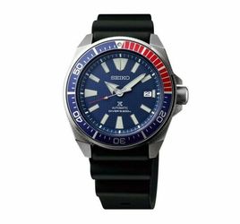 Seiko Prospex Automatic SRPB53K1 Samurai Dive Watch Black Blue Red Bezel