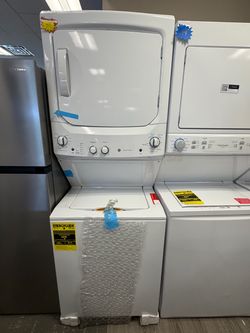 GE Stacked Electric Washer and Dryer