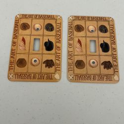 Baseball Themed #2 Light Switch Wall Plates Single Gloves Cap Helmet *Mixed Set*