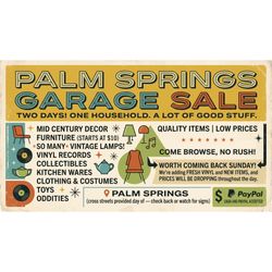 GARAGE SALE: Palm Springs Sat 5/2-Sun 5/3 8am-3pm
