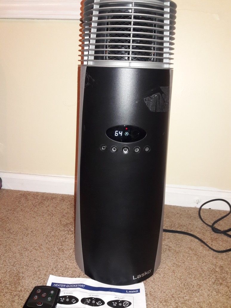 Lasko CT22360 1500-Watt Ceramic Tower Electric Space Heater with Remote Included