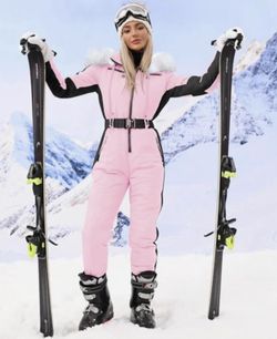 One Piece Ski Suit Warm Waterproof Snowsuits Winter Snow 
