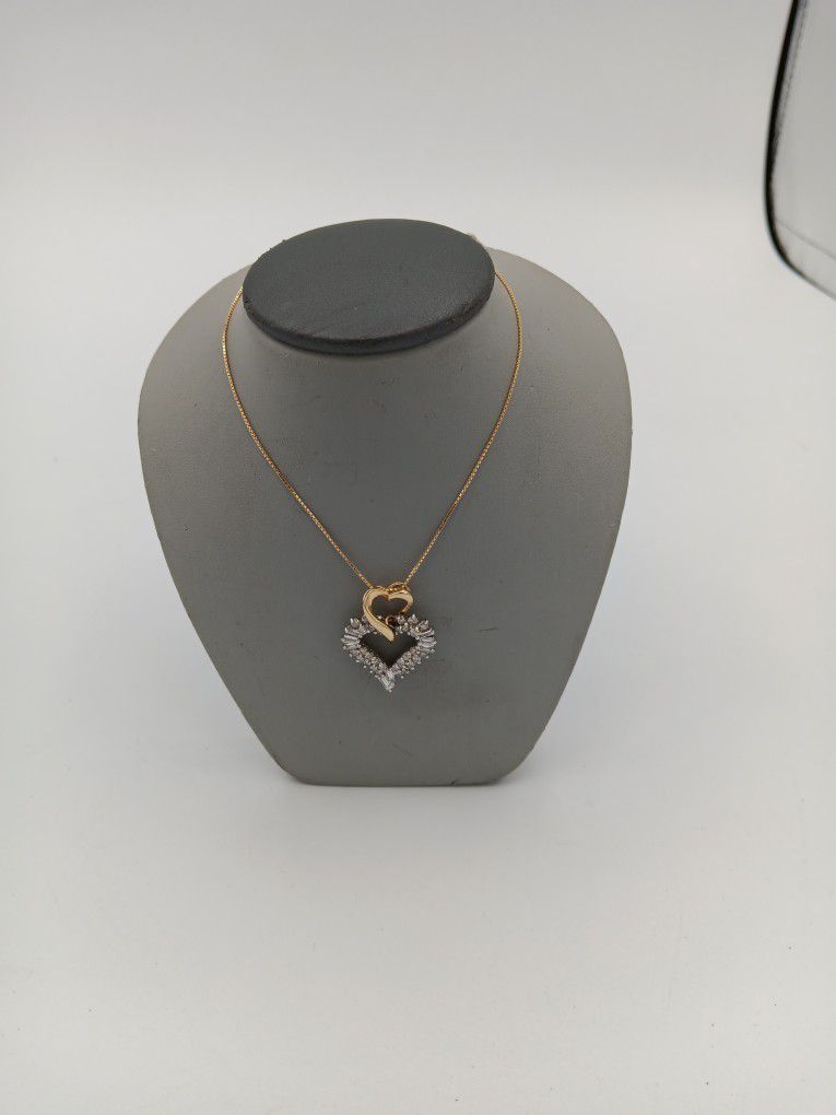 14k Gold Heart Shaped Necklace