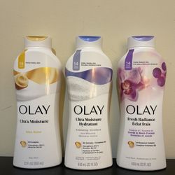 Lot Of 3 Olay Body Wash - New