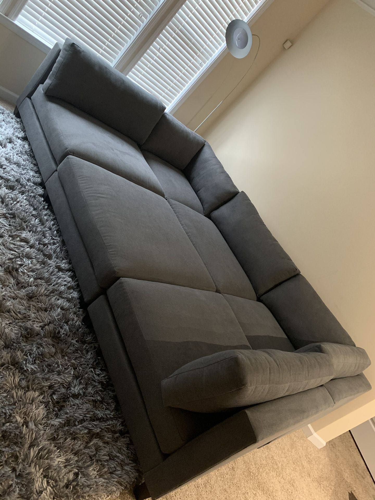 Gray Sofa Sectional (large and Super Comfy) 
