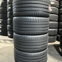 SET OF 4 USED TIRES MICHELIN PILOT SPORT 4S…295/35/21