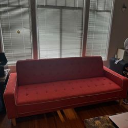 Orange Futon Couch