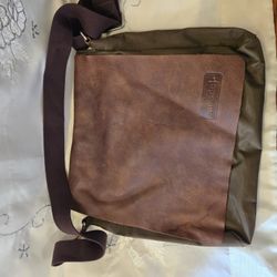 Genuine Roots Leather Messenger Bag 