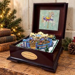 Vintage 2001 Mr Christmas Winter Wonderland Carousel Music Box w/ Box