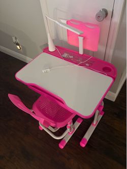 Table with light and chair for kids