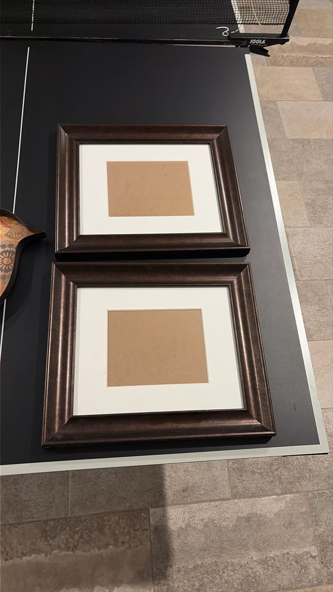 2 8X10 Framed Brown, Magnetic Bird Art With Magnets