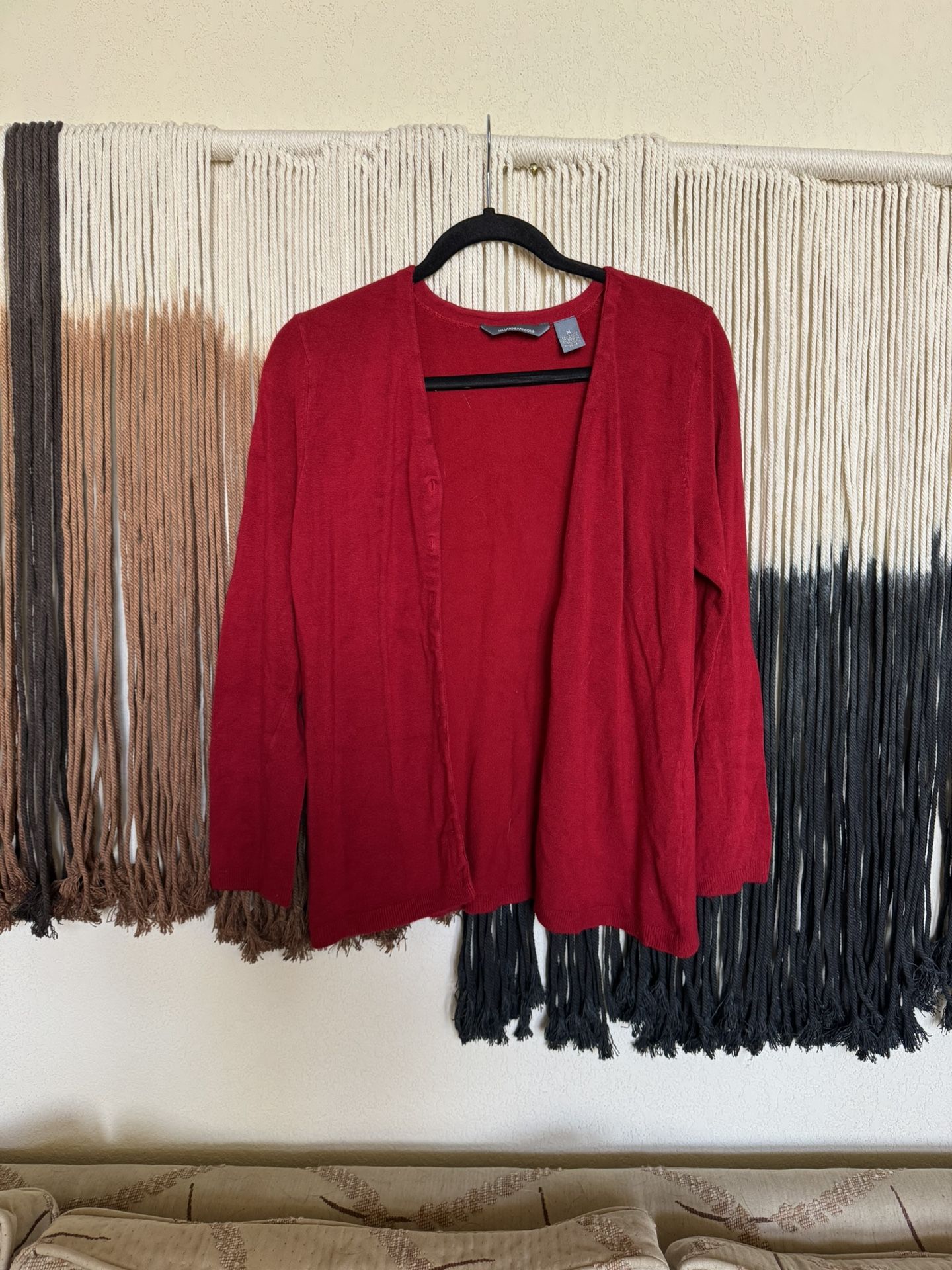 Hillard & Hamilton red button up cardigan; perfect condition