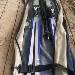 HEAD Cyber X40 Snow Skis With Ski Poles