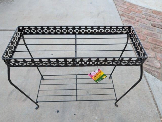 (3 Pack Or 6 Pack) Box Of Vigoro Large Solid Rectangular Iron 🪴Plant Stands "50 pnd. Capacity"🪻