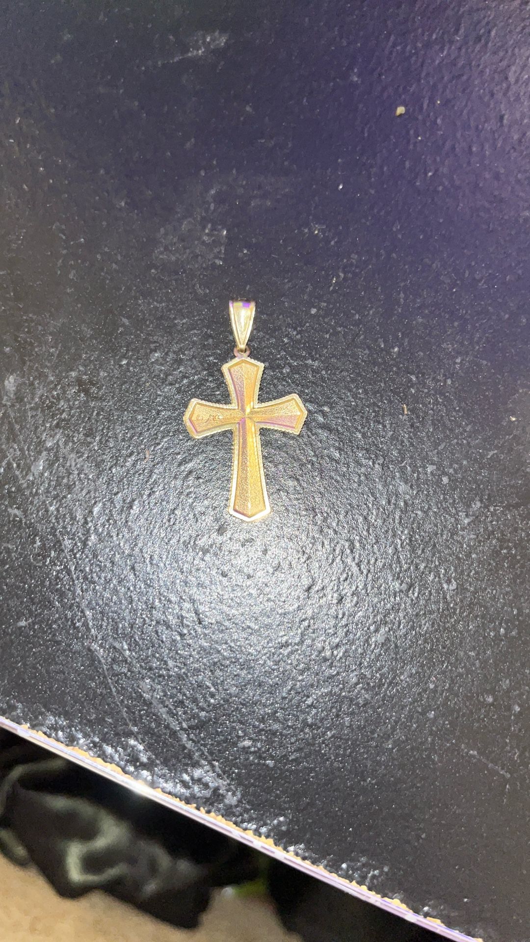 Back Of The Gold 14k Cross