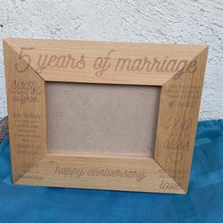 5 Years Of Marriage Anniversary Photo Frame 