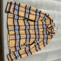 Fuzzy Flannel Jacket - men size 2XL