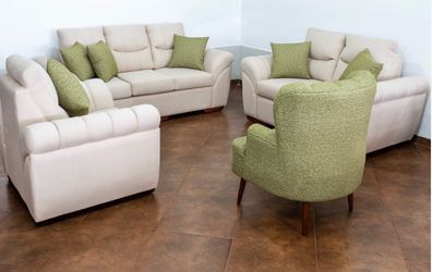Living Room Sofa Set with Accent Chair