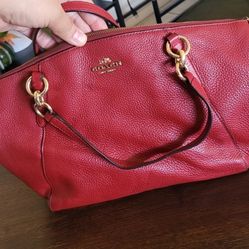 Red Valentines Coach Purse