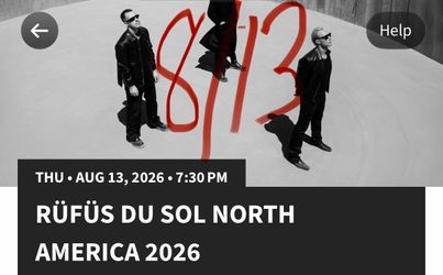Rufus Du Sol Thursday FLOOR
