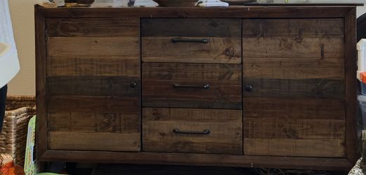 Entertainment Center And Mirror