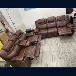 Santiago Brown Loveseat And Sofa Set ONLY $999! 