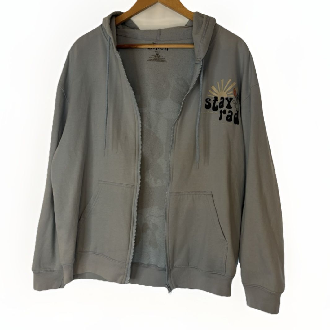 Disney Stitch Junior Hoodie Zip Up Sweatshirt Size Medium