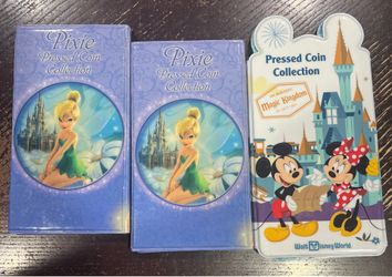 Lot 103 Disney Magic Kingdom Pressed Pennies Penny Coin Collection & Books