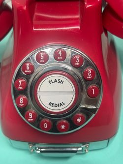 Red Retro Landline Phone