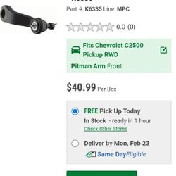 1997 chevy cheyenne c2500 2wd  Pitman arm  Brand New part# k6335