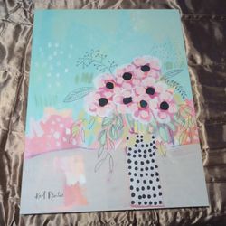  item is the "Dots & Flowers" canvas art print by artist Kait Roberts. 