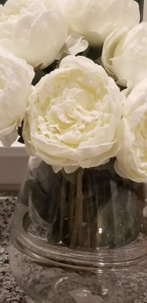 Decorative Flowers (Fake Flowers)White Brand New From Bed Bath And Beyondh