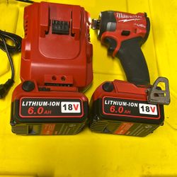 Replacement of 6.5Ah 18V for Milwaukee M-18 2/pk battery with charger No Tool