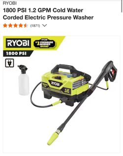 1800psi Pressure Washer 