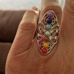 New 7 Chakra Reiki Healing Fashion Ring