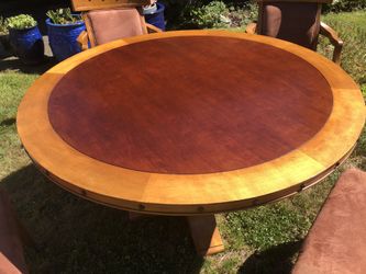 Solid Wood Table w// 4 Chairs