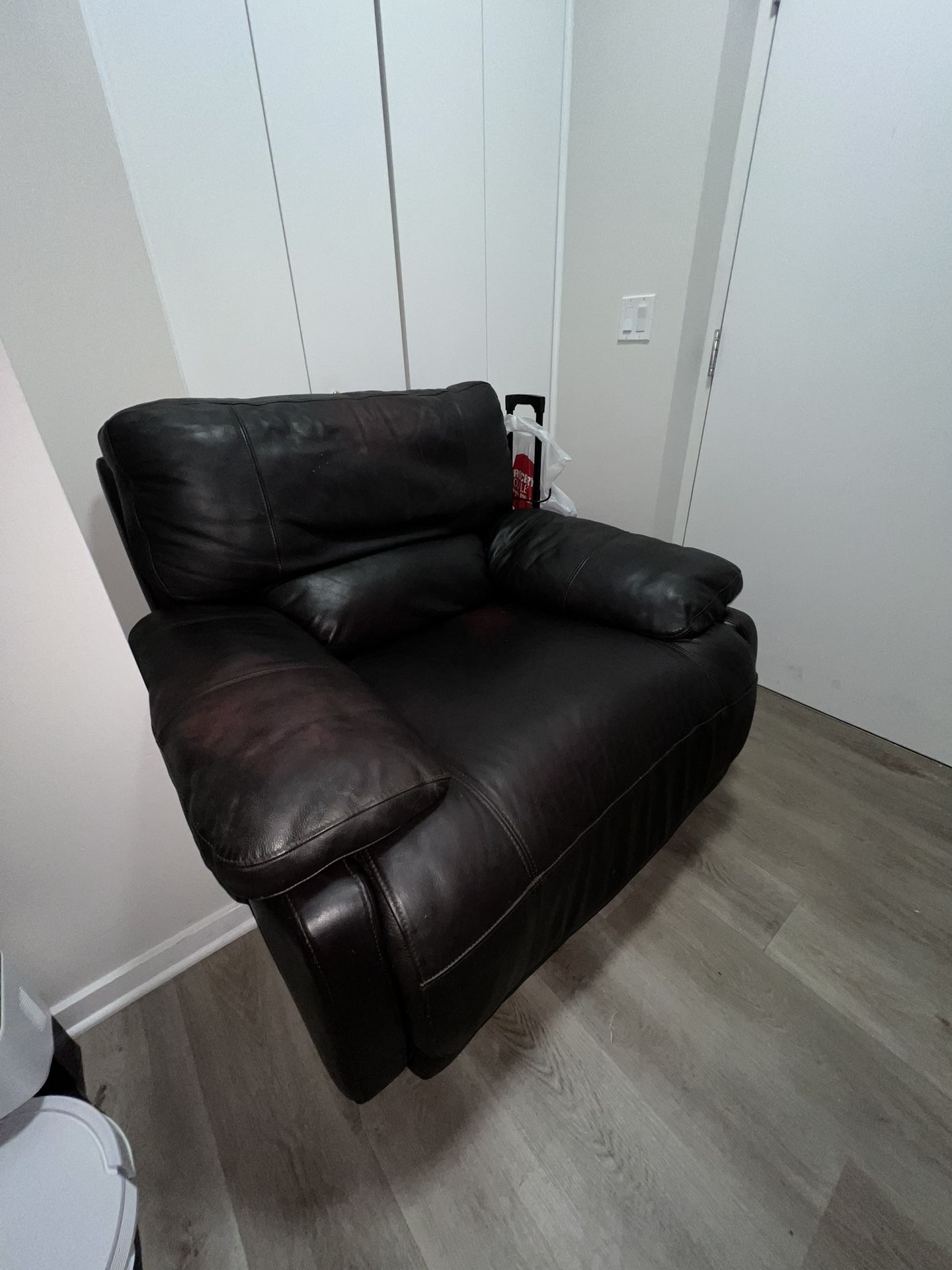 Dark Brown Leather Recliner