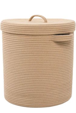 Brand New Large Cotton Rope Laundry Basket With Lid