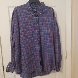 Dockers Men's Plaid Button-Down Shirt XXL